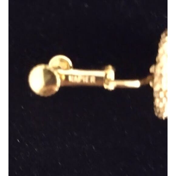 Napier Vintage Screwback/Clip-On Gold Tone‎ Textured Earrings - Picture 3 of 3